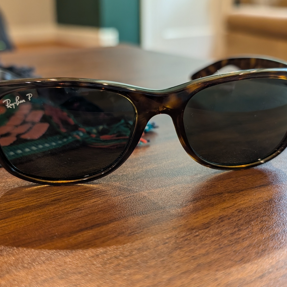 Ray-Ban Tortoiseshell Brown New Wayfarer Sunglasses w/ Polarized Lenses ($231) - Picture 7 of 14